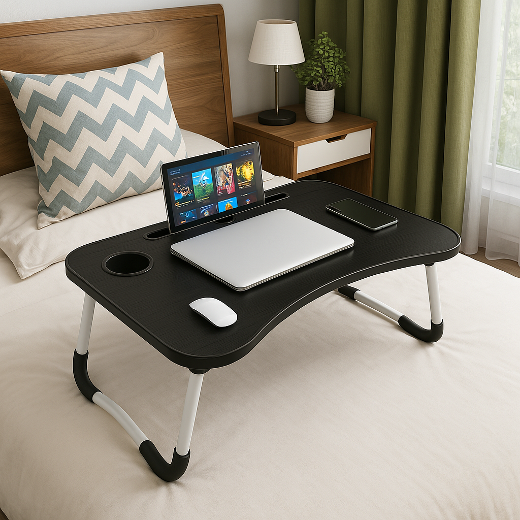 Laptop Table Stand Multifunctional Wooden Laptop Table Portable -  5 Designs