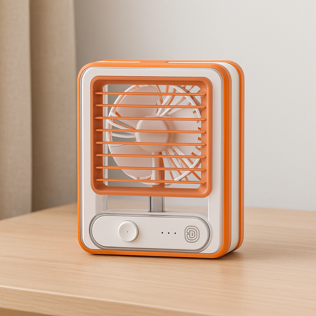 Rechargeable Mini Mist Air Cooler Mist Spray Fan with LED Touch