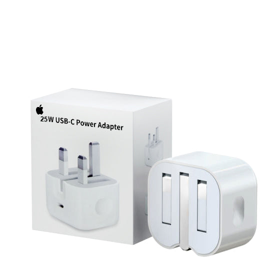 25W Iphone Usb-C Pd Power Adapter Charger 3 Pin (Uk Pin).