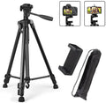 3366 ALUMINIUM TRIPOD STAND (55-INCH) WITH MOBILE PHONE HOLDER.