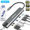 SPEED-X 8 IN 1 MULTI-PORT TYPE C 4K HDMI USB 3.0 CONVERTER.