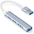 4 PORT USB 3.0 ULTRA SLIM PORTABLE HUB ALUMINUM ALLOY.