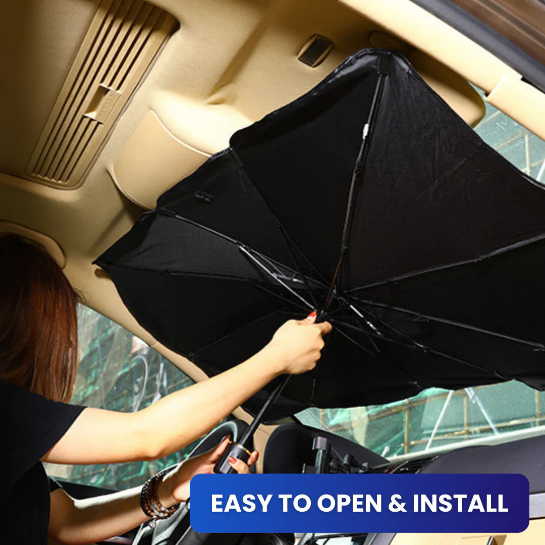 Foldable Car Umbrella Sun Shade Cover for Windshield UV Reflecting Front Car Sunshade Umbrella.