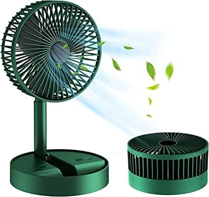 Telescopic Folding Fan Rechargeable Table Fan, Mini Electric Desktop Fan, Portable Summer Rechargeable Fan, Multifunctional Adjustable Table Fan