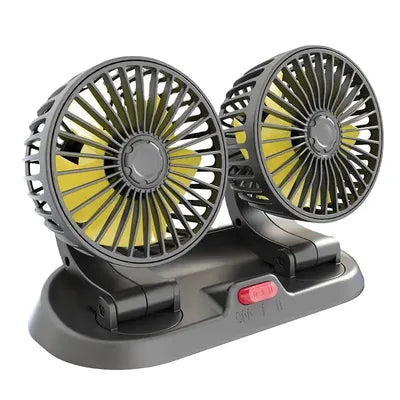 Car Fan Dual Head Usb Car Fan 2 Speeds Adjustable 360 Degree USB Fan for Air Fan Car Accessories Fan