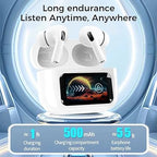 A9 Pro Airpods- Wireless Earbuds, 32H Playtime Bluetooth 5.4 Touch Screen Display Earbuds ANC+ENC TWS Noise Cancelling Earbuds for iOS Android Cell Phone