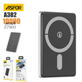 ASPOR A382 WIRELESS MAGNETIC PORTABLE MINI 10000MAH, 37WH WIRELESS POWER BANK.