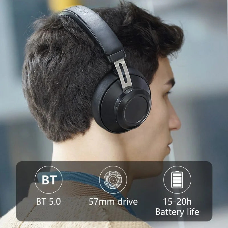Bluedio BT5 Wireless Headphone Over-Ear Headset with Built-in Microphone.