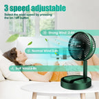 Telescopic Folding Fan Rechargeable Table Fan, Mini Electric Desktop Fan, Portable Summer Rechargeable Fan, Multifunctional Adjustable Table Fan