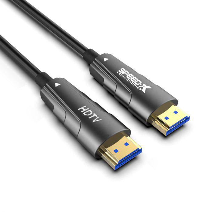 SPEED-X 10M FIBER HDMI CABLE 2.0/2.1 AOC(ACTIVE OPTICAL CABLE) 30AWG COPPER SUPPORT 4K 8K UHD.
