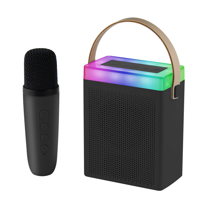 KISONLI G22 MINI BT PORTABLE KARAOKE SPEAKER WITH WIRELESS HANDHELD MICROPHONE.