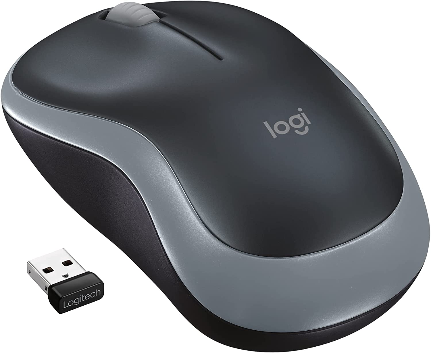 Logitech M185 Wireless Mouse, 2.4GHz with USB Mini Receiver.
