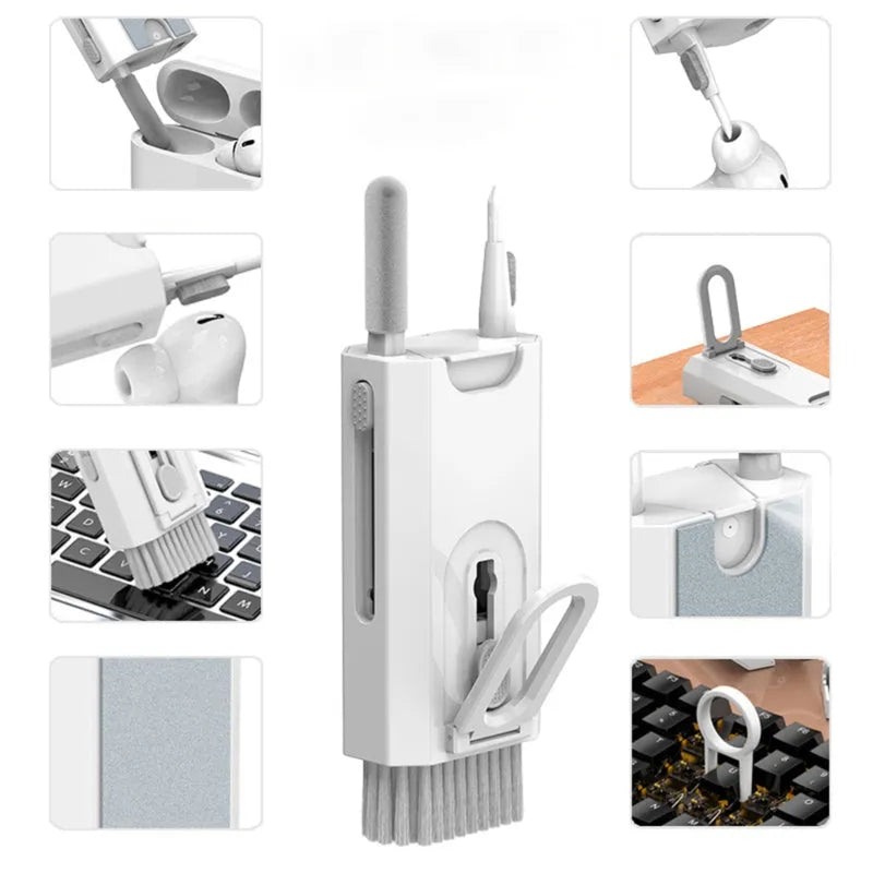 8-in-1 Cleaning Kit, Multifunctional Electronic Cleaning Kit Cleaning Brush Tool for Airpod Pro / Keyboard / Earbuds / MacBook / Headphones / Earphones / iPad / iPhone.