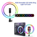 MJ33CM RGB LED STUDIO CAMERA RING LIGHT PHOTOGRAPHY WITH MOBILE HOLDER.