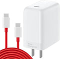 ONEPLUS 65W ORIGINAL SUPER FAST WARP CHARGE (US PIN) WITH TYPE C TO TYPE C CABLE.