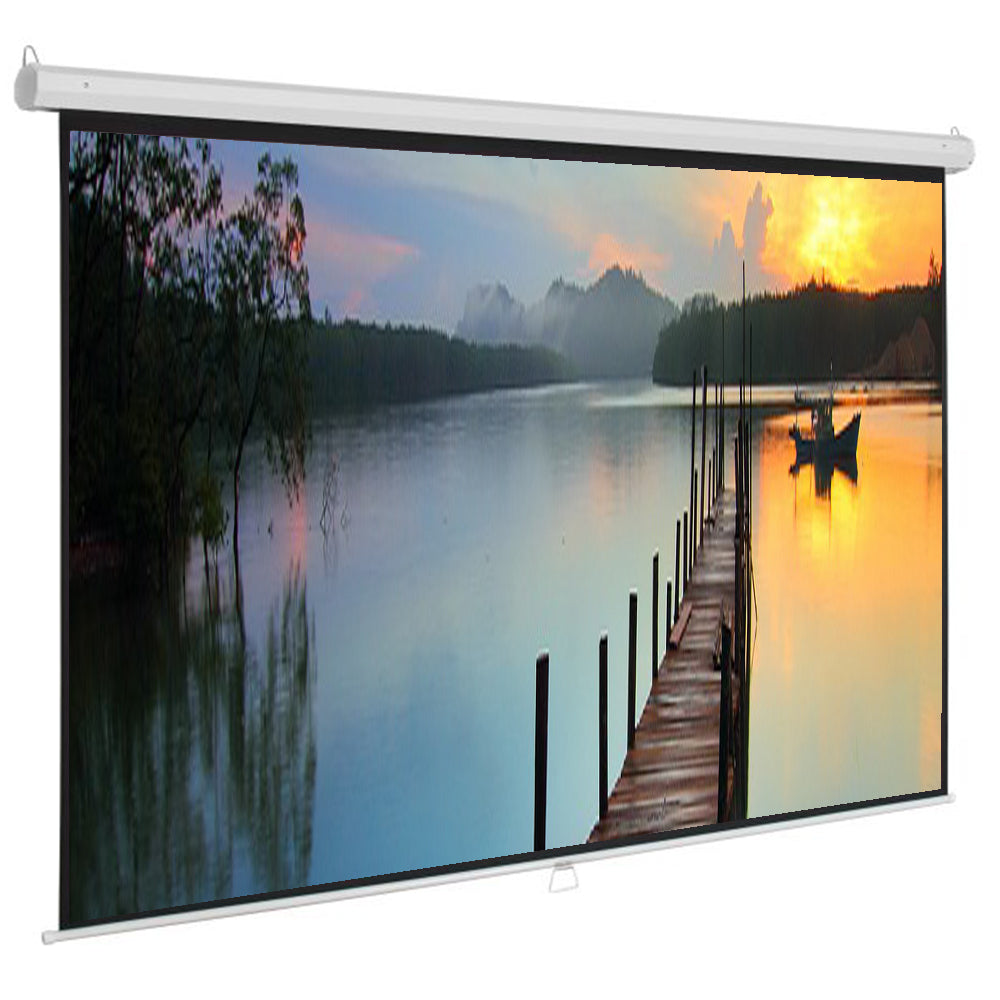 Projector Screen 150 inch Manual 8x10 Feet 4:3MW Speed-X.