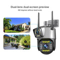SPEED-X PTZ (SPZ-702) 2 CAMERA LENS WIFI OUTDOOR 4MP COLOR NIGHT VISION WITH V380 PRO APP.