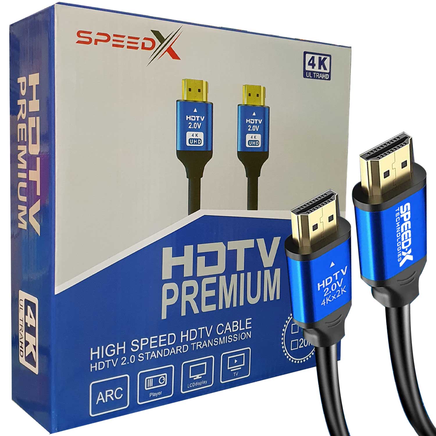 Speed-X 2.0V HDMI Premium Cable Ultra HD 4k 20m.