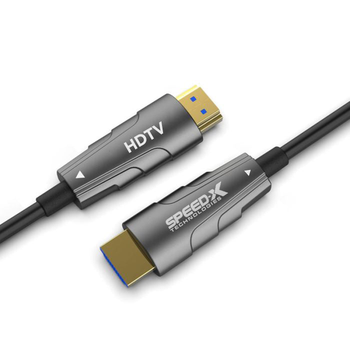 SPEED-X 50M FIBER HDMI CABLE 2.0/2.1 AOC(ACTIVE OPTICAL CABLE) 30AWG COPPER SUPPORT 4K 8K UHD.